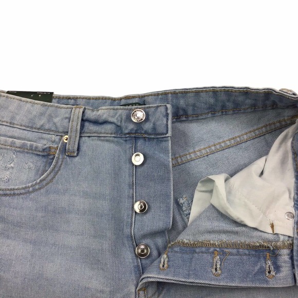 Wild Fable Super High Rise Cut Off Jean Short Light Wash Distressed Women 8 / 29 - Picture 4 of 6